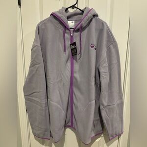 Lavender Paw Trimmed Polar Fleece Jacket Animal Rescue 5X